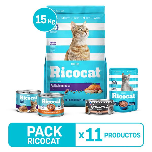 Pack Ricocat Adultos Festival De Sabores 15 Kg 10 Productos Dinersclubperu