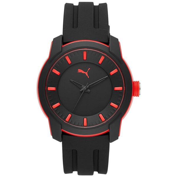 reloj puma negro con rojo